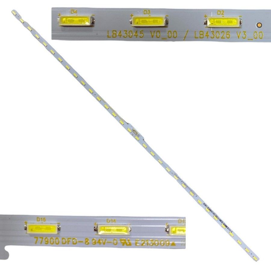 Tira leds SONY KD-43XF7596 77900 DFD-8 94V-0 E213009A LB43045 V0_00 / LB43026 V3_00