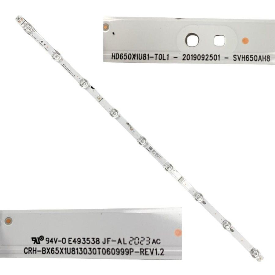 Tira 9 leds Hisense 65AE7000F CRH-BX65X1U813030T060999P-REV1.2 swap / usado