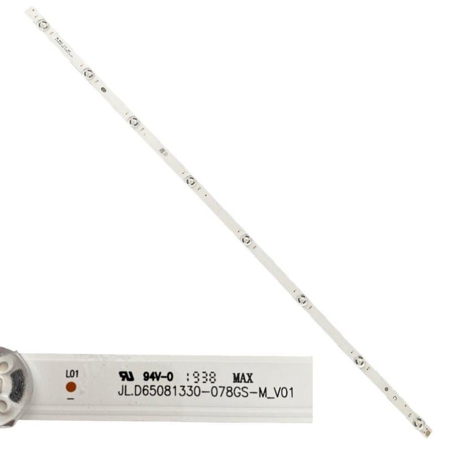 Tira 8 leds JVC LT-65VU3000 JL.D65081330-078GS-M_V01 TYPE C swap de desmontaje