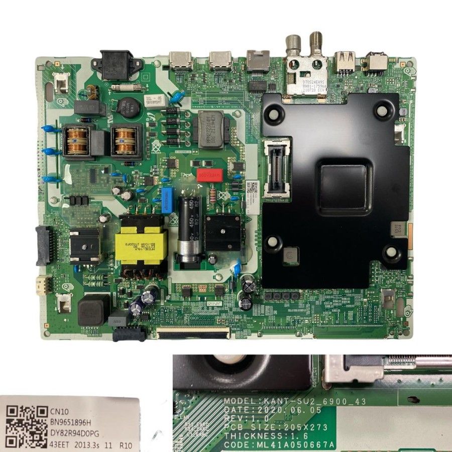 Placa Main Samsung UE43TU7095U BN9651896H KANT-SU2_6900_43_WW swap de desmontaje