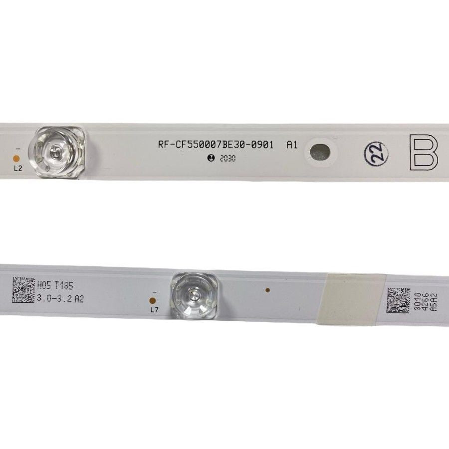 Tira 9 leds TOSHIBA 55UA4C63DG RF-CF550007BE30-0901 Type B swap de desmontaje