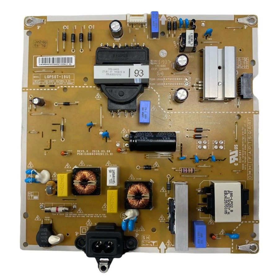 Fuente Alimentación LG 50UM7600PLB LGP50T-19U1 EAX68249201 (1.9)