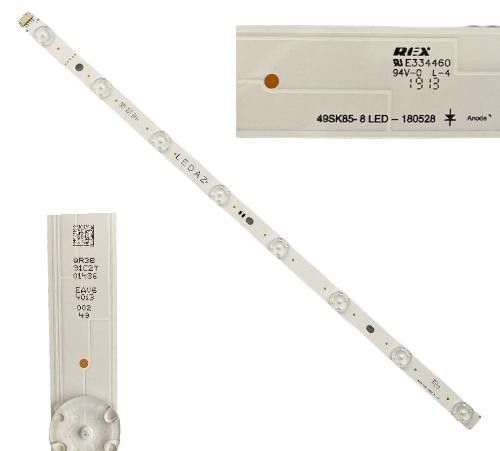 Tira 8 Leds LG 49SM9000PLA LEDAZ GR3B 91C2T 49SK85-8 LED-180528