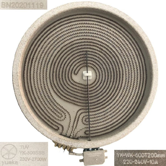 Resistencia YK-WK-600T200mm, 220-240V-10A, YK-300SSS 230V-2700W BN20201109, Corbero CCVM300