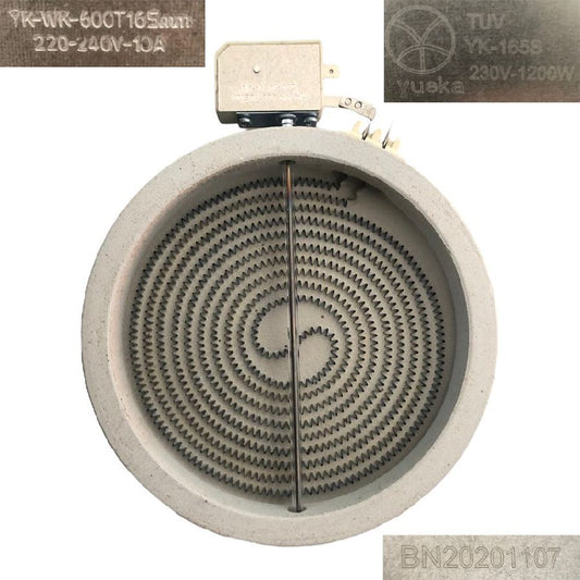 Resistencia YK-WK-600T165mm, 220-240V-10A, YK-165S 230V-1200W BN20201107, Corbero CCVM300 16,5cm