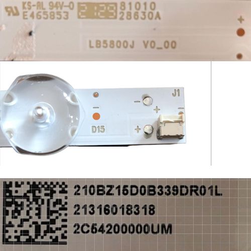 Tira 15 leds Philips 58PUS8506/12 LB5800J V0_00 210BZ16D0B339DR01L