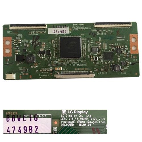 Placa T-Con LG 6870C-0584B LG 49UH610V... LG 49UH620V, LG 49UH603V...