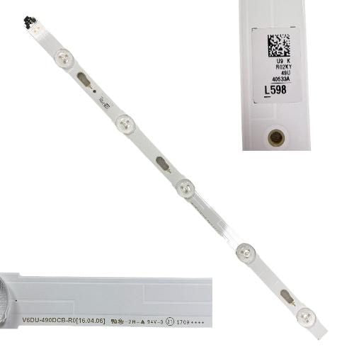 Tira 5 Leds Samsung UE49MU6205K V6DU-490DCB-R0 BN96-40633A