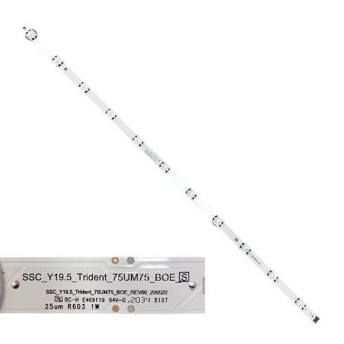 Tira 11 leds LG 75UP80006LR  SSC_Y19.5_Trident_75UM75_BOE_S REV00_200520