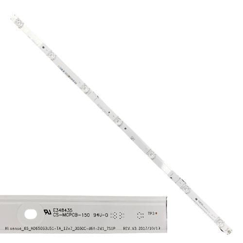 Tira 7 leds Hisense H65A6500 E348435 CS-MCPCB-150 swap/ de desmontaje