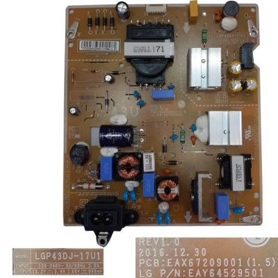 Fuente de Alimentacion LG EAX67209001 1.5 EAY64529501 LGP43DJ-17U1 LG 43UK6200PLA