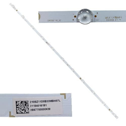Tira 11 leds PHILIPS 43PUS7406/12 LB4310S V0_02 210BZ11D0B33MBH07L
