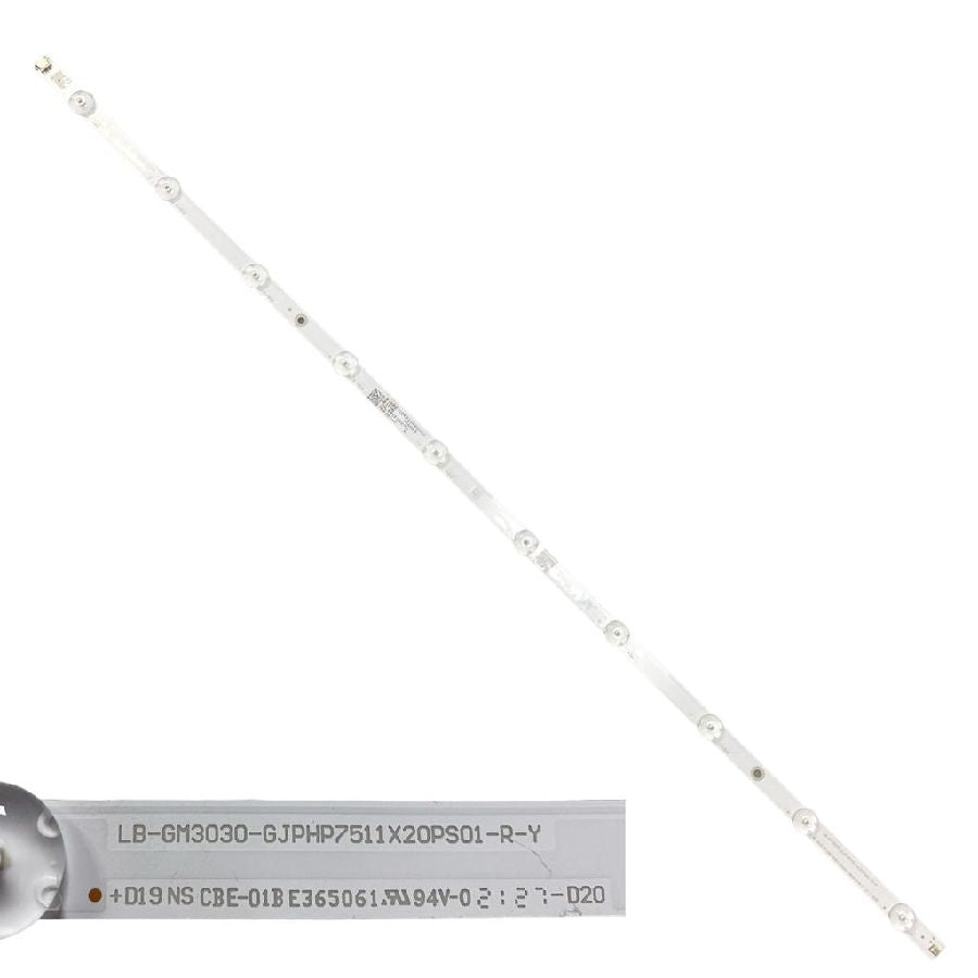 Tira 8 leds PHILIPS 75PUS8505/12 LB-GM3030-GJPHP758X16PC09-R-S TYPE R swap / de desmontaje