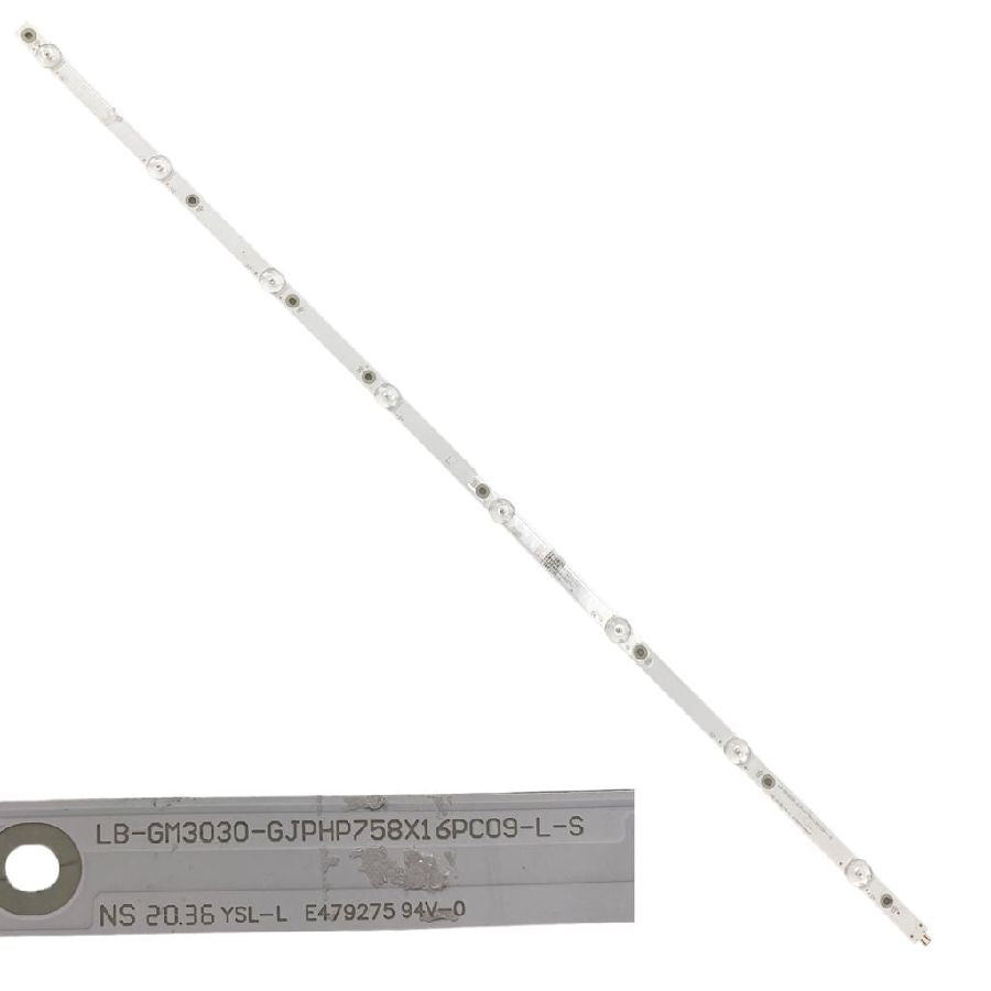 Tira 8 leds PHILIPS 75PUS8505/12 LB-GM3030-GJPHP758X16PC09-L-S TYPE L swap / de desmontaje