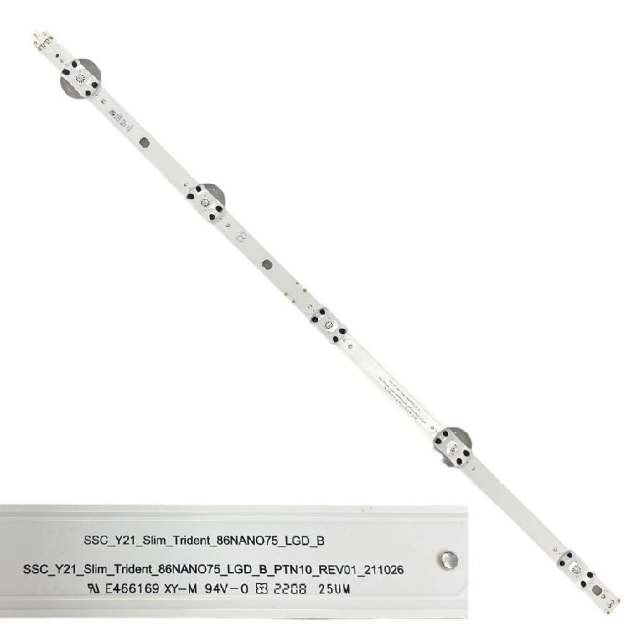 Tira 5 leds LG 86NANO766QA TYPE B SSC_Y21_Slim_Trident_86NANO75_LGD_B