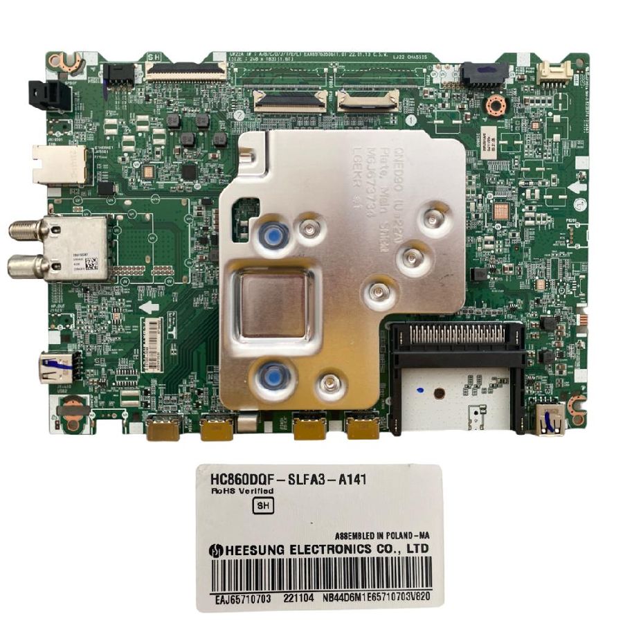 Placa Main LG 86UQ80006LB 67184522 EAX69763506(1.0) HC860DQF-SLFA3-A141