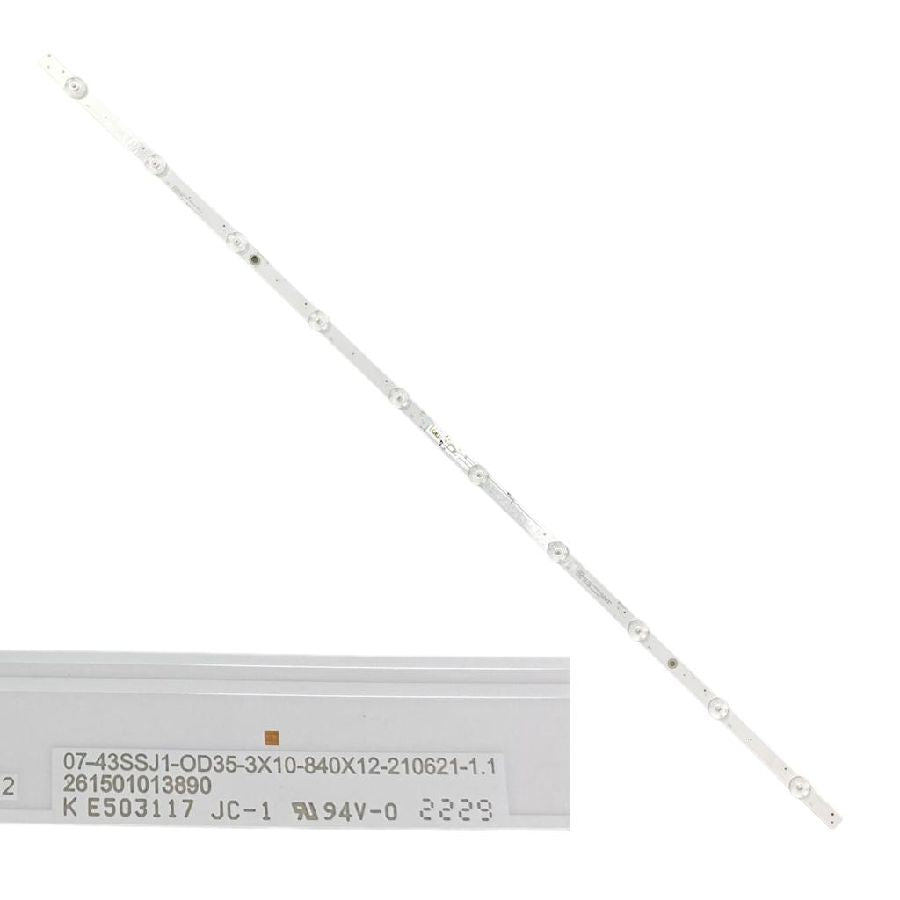 Tira 10 Leds Samsung UE43AU7095U 07-43SSJ1-OD35-3X10-840X12-210621-1.1 (swap de desmontaje)