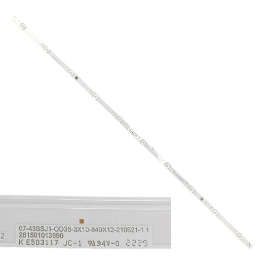 Tira 10 Leds Samsung UE43AU7095U 07-43SSJ1-OD35-3X10-840X12-210621-1.1 (swap de desmontaje)