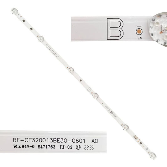 Tira 6 leds Toshiba 32L3163DG TYPE B RF-CF320013AE30-0601