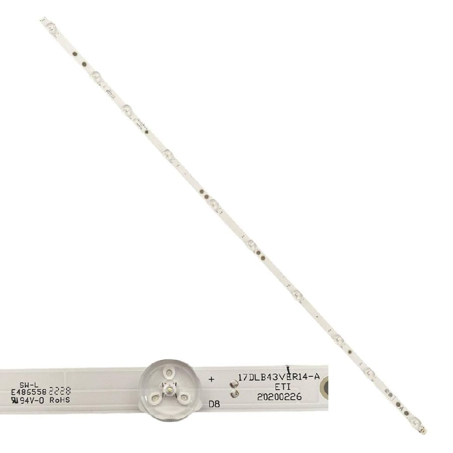 Tira 10 Led Toshiba 43HAK5751 Type A 17DLB43VER14-A