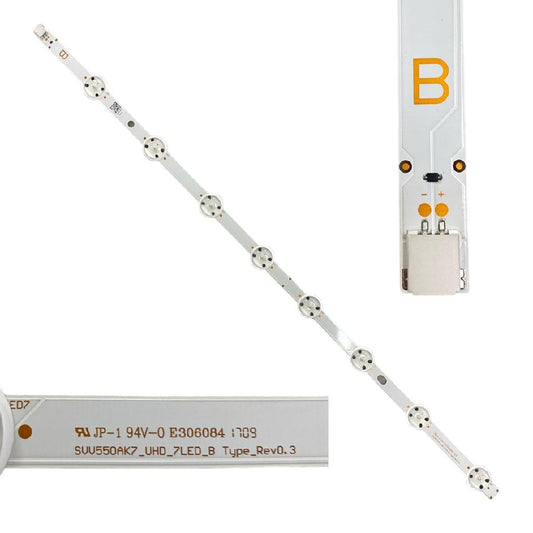Tira 8 leds TELEFUNKEN AURUM55UHD SVV550AK7_UHD_7LED_B Type_Rev0.3 30091571