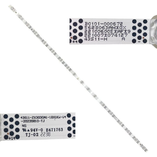 Tira 18 LEDS TCL 43P639 B0101-000672 43S11-ZX3030A1-18X1KW-V4-20220810-TJ