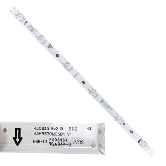 Tira 6 leds TCL 43C639X1 43C635 43HR330M06B1