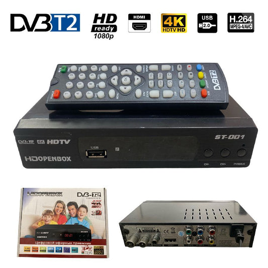 TDT HD Decodificador Digital Terrestre DVB-T2 4K HDTV Receptor Alta Definición HDMI USB