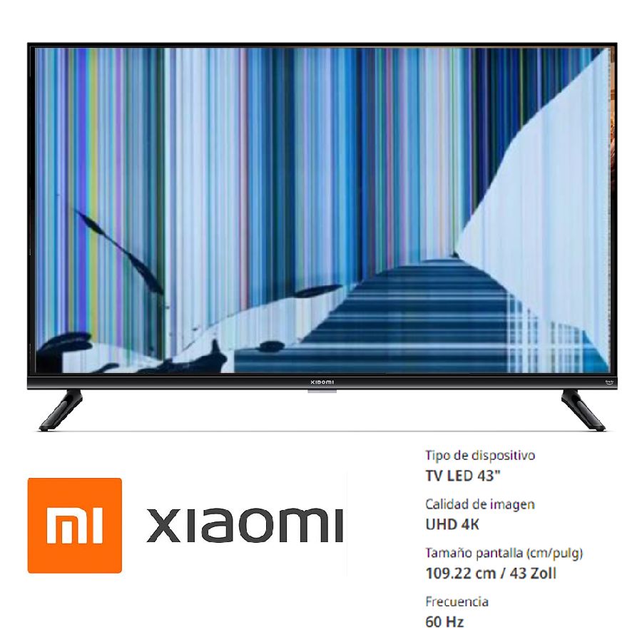XIAOMI L43M7-FVEU NUEVO, Con pantalla - panel rota, para despiece. SIN MANDO A DISTANCIA.