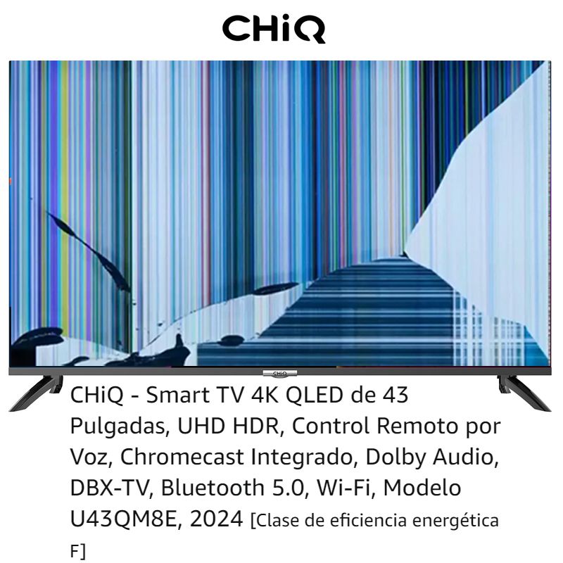 Chiq U43QM8E, NUEVO, Con pantalla - panel rota, para despiece. SIN MANDO A DISTANCIA.