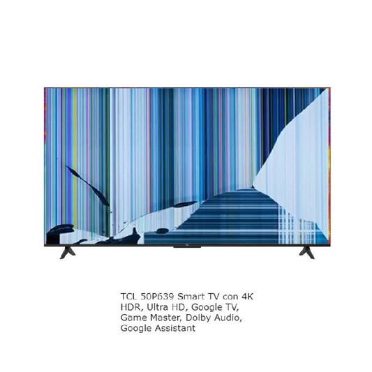 TCL 50P639, NUEVO, Con pantalla - panel rota, para despiece. SIN MANDO A DISTANCIA.