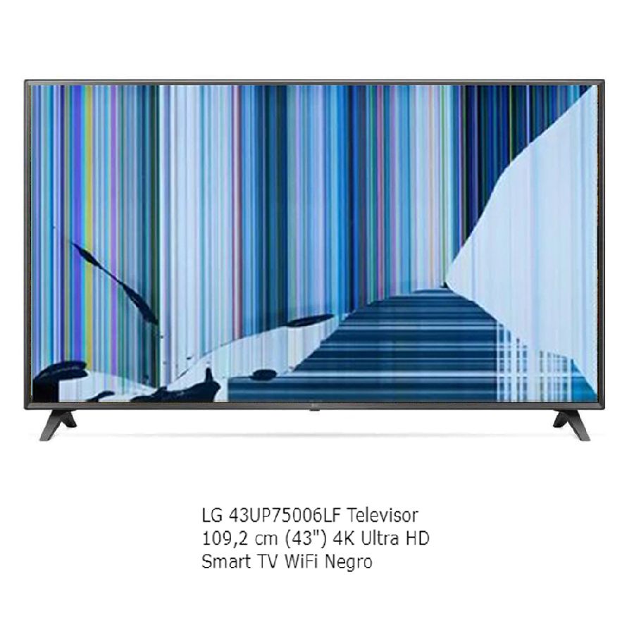 LG 43UP75006LF.BEUGDJP, NUEVO, Con pantalla - panel rota, para despiece. SIN MANDO A DISTANCIA.