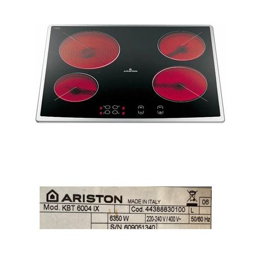 Despiece vitrocerámica Ariston KBT 6004 IX