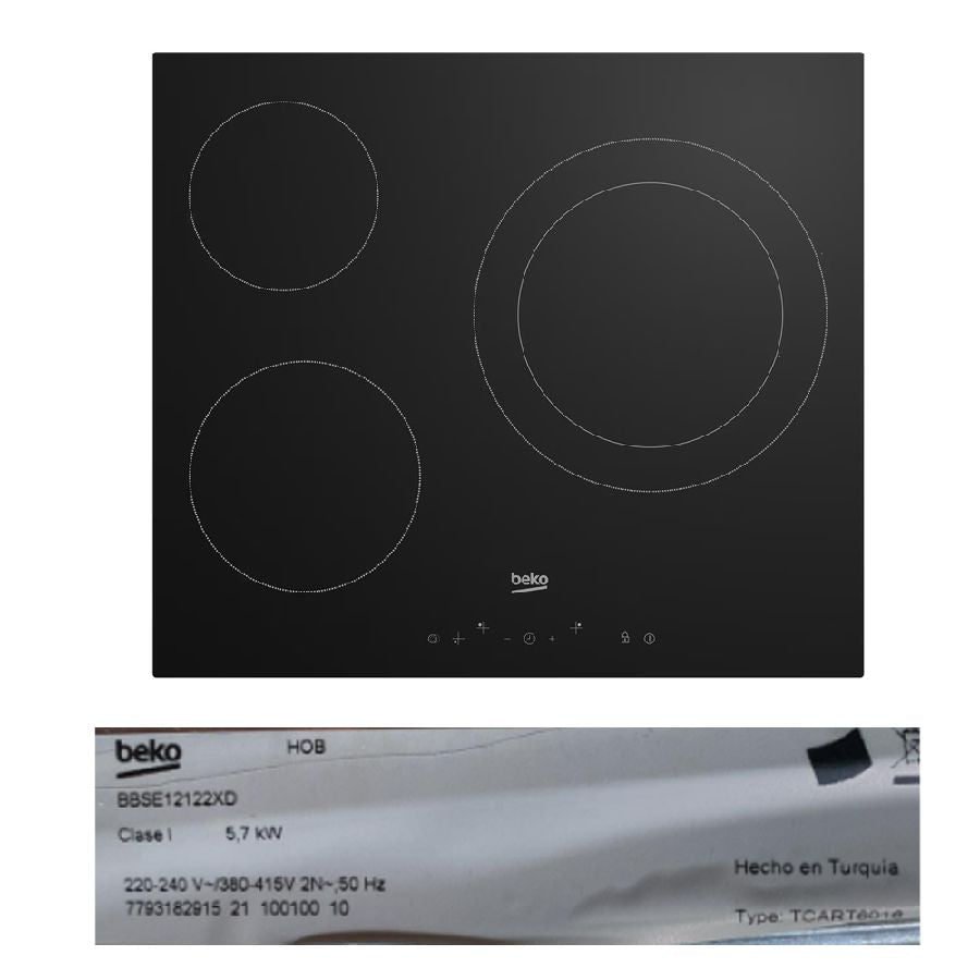 Despiece vitrocerámica BEKO BBSE12122XD