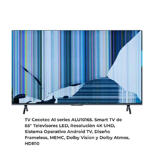 CECOTEC ALU10165 NUEVOS, Con pantalla - panel rota, para despiece. SIN MANDO A DISTANCIA.