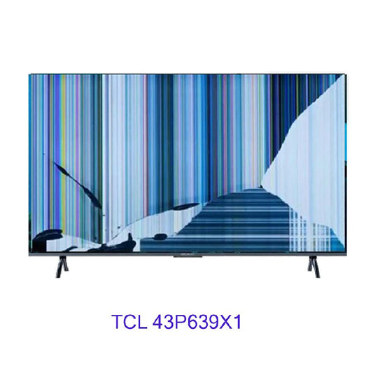 TCL 43P639X1, NUEVO, Con pantalla - panel rota, para despiece. SIN MANDO A DISTANCIA.