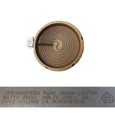 Resistencia Vitroceramica 200N8-L60780 Ceramaspeed 9000083332 2000w 230V 20cms SWAP/USADO
