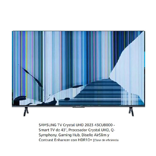SAMSUNG TU43CU8000K NUEVO, Con pantalla - panel rota, para despiece. SIN MANDO A DISTANCIA.