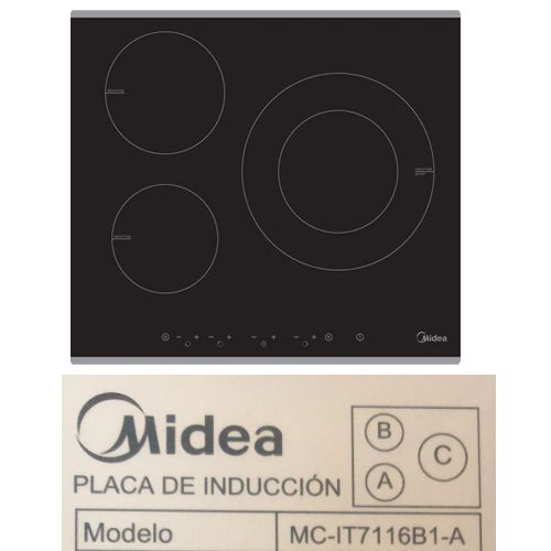 Despiece vitrocerámica MIDEA MC-IT7116B1-A