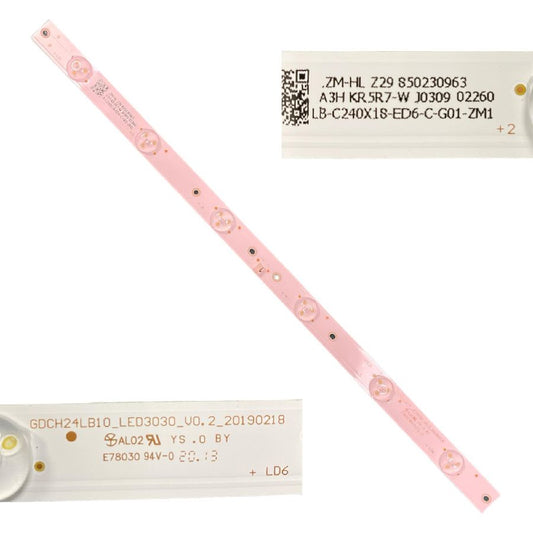 Tira 6 leds KUNFT K5182H24H GDCH24LB10_LED3030_V0.2_20190218