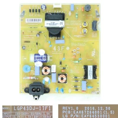 Fuente de Alimentación LG 43LJ594V EAX67264001 (1.5) EAY64530001 LGP43DJ-17F1