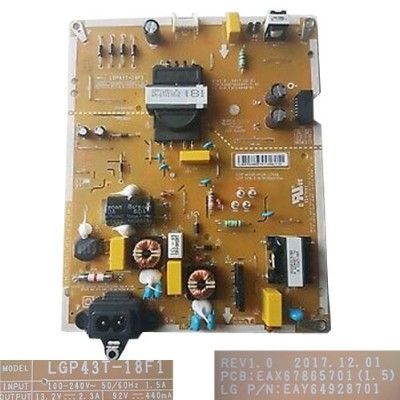 Fuente Alimentación LG 43LK6100PLB EAX67865701(1.5) EAY64928701 LGP43T-18F1