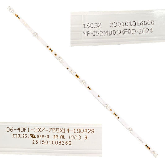Tira 7 leds OK ODL 40661FN-DB 06-40F1-3X7-755X14-190428 230101016000 YF-J52M003KF9D-2024