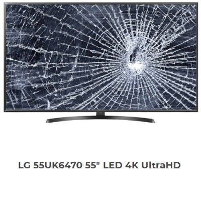 LG 55UK6470PLC, NUEVOS, Con pantalla - panel rota, para despiece. SIN MANDO A DISTANCIA.