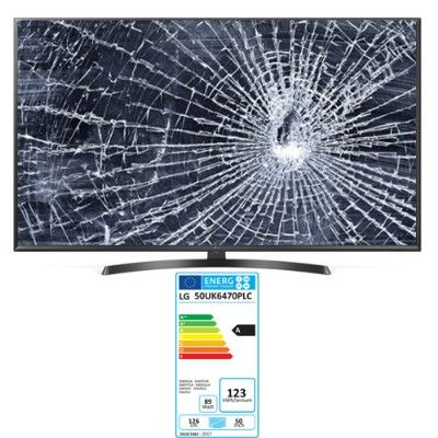LG 50UK6470PLC, NUEVOS, Con pantalla - panel rota, para despiece. SIN MANDO A DISTANCIA.