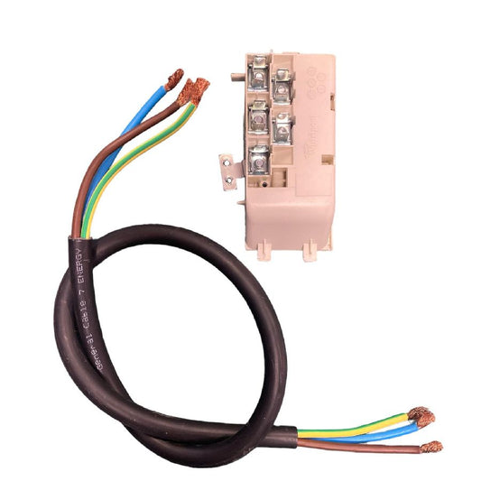 Caja de Conexión y Cable alimentación VItro WHIRLPOOL AKT 807/BF Fx5780