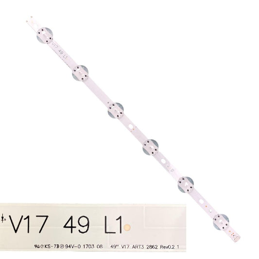 Tira 6 leds LG 49UJ651V V17 49 L1 49" V17 6916l 2862B ART3 2862 Rev0.2 1