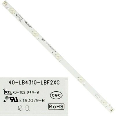 Tira 5 leds 40-LB4310-LBF2XG, TCL L43F3390FC