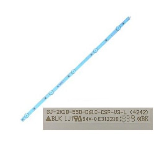 Tira 5 leds PHILIPS 55PUS6503/12 94V-0 E313218 GJ-2K18-550-D610-CSP-U3-L (SWAP)