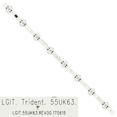 Tira 8 leds LGIT.55UK63.REV00.170615, LG 55UM7100PLB swap de desmontaje